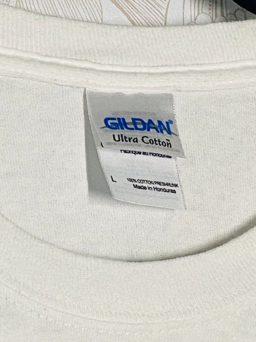 Cape May NJ Gildan Large Ultra Cotton Long Sleeve Shirt Funny Fish Graphic White - Picture 4 of 7